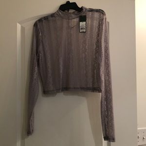 Lavender mesh top
